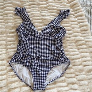 Swim Gingham One-Piece Swimsuit